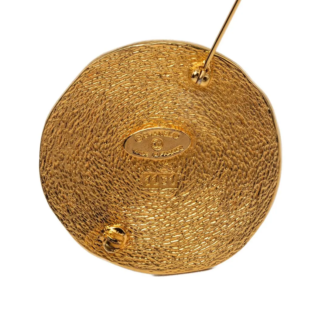 Chanel Gold Plated 31 Rue Cambon Medallion Pin Brooch Gold Metal Very good - Inside View