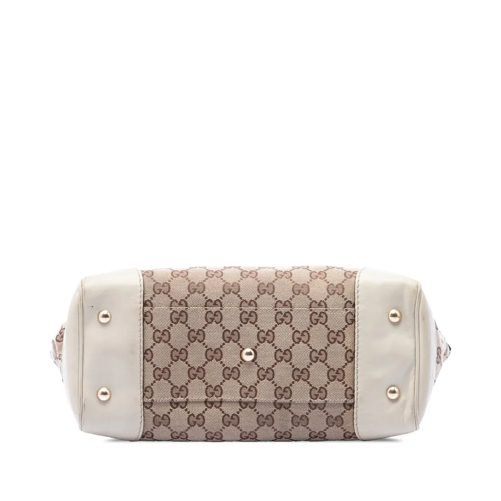 Gucci GG Canvas Web Mayfair Tote Beige Very good - Inside View