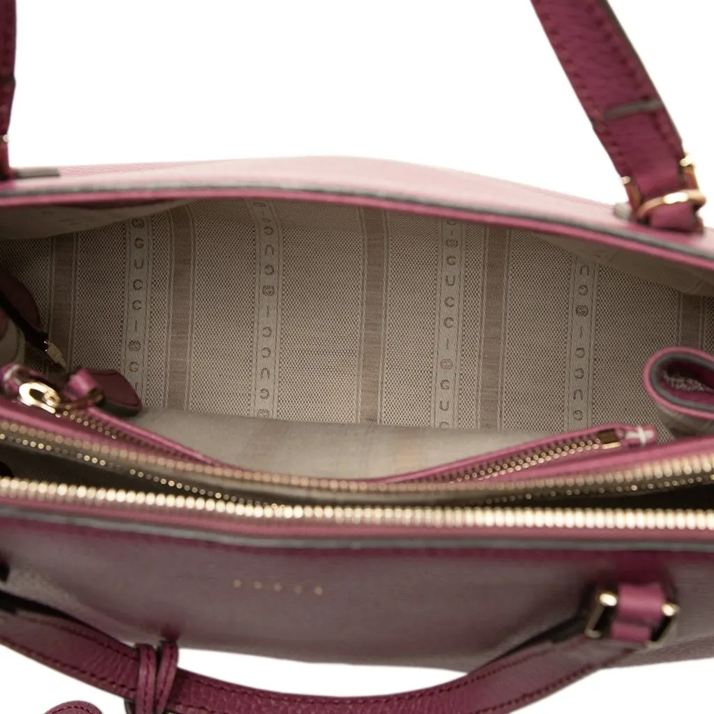 Gucci Dollar Calfskin Lady Satchel Pink Leather Very good - Model View