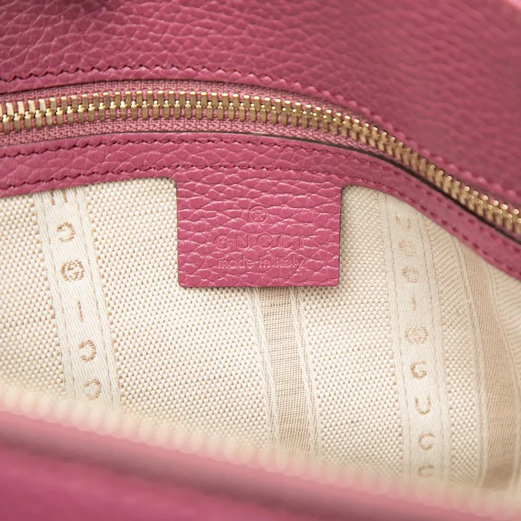 Gucci Dollar Calfskin Lady Satchel Pink Leather Very good - Box View