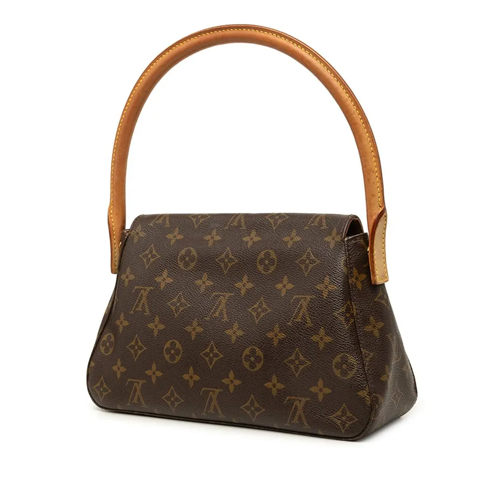 Louis Vuitton Monogram Mini Looping Brown Canvas Good - Back View