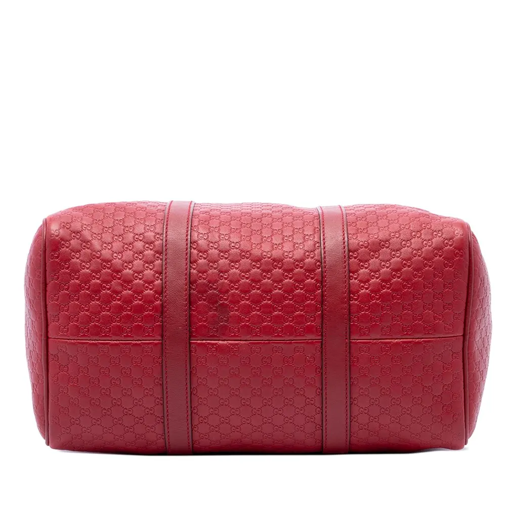 Gucci Medium Microguccissima Boston Bag Red Leather Good - Inside View