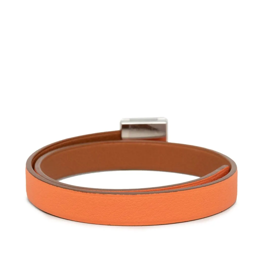 Hermès Swift Medor Infini Double Tour Bracelet T2 Orange Leather Very good - Inside View