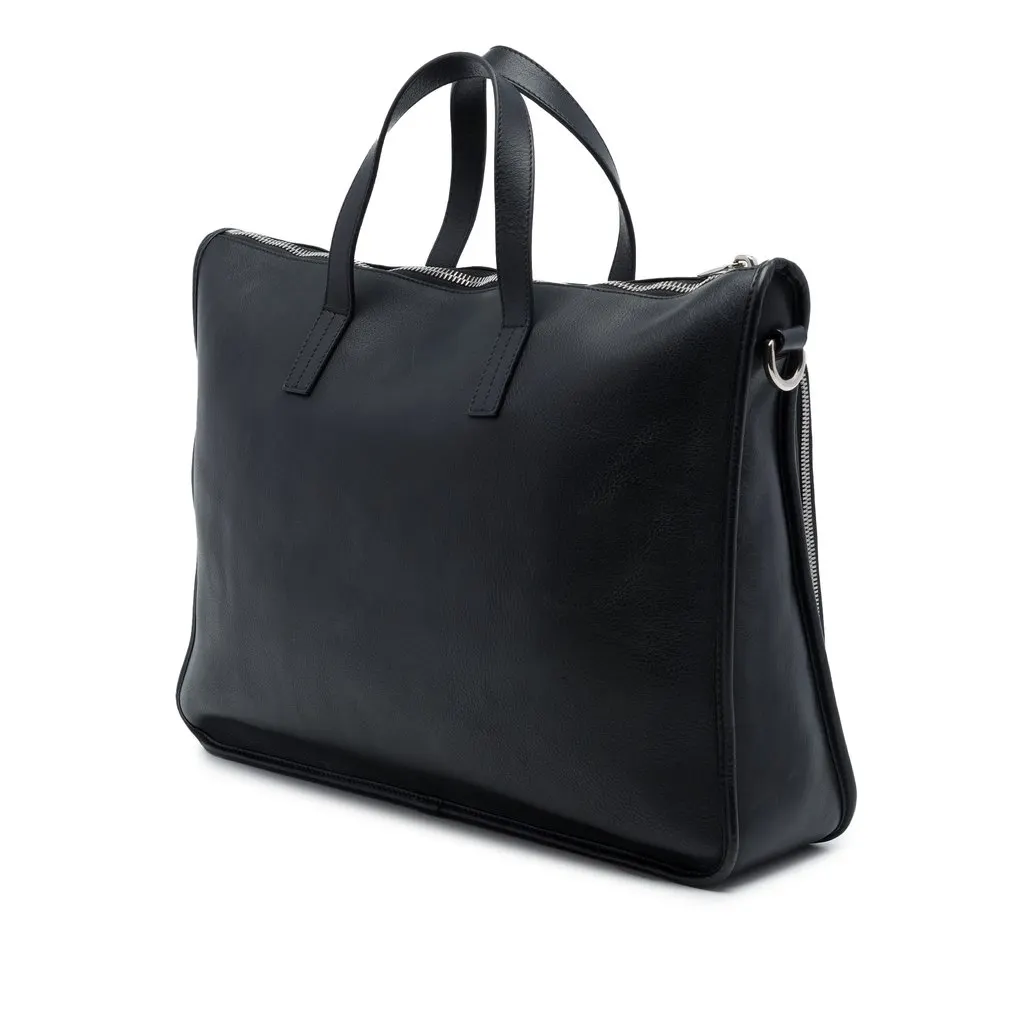 Loewe Leather Anagram Briefcase Black Leather Very good - Back View