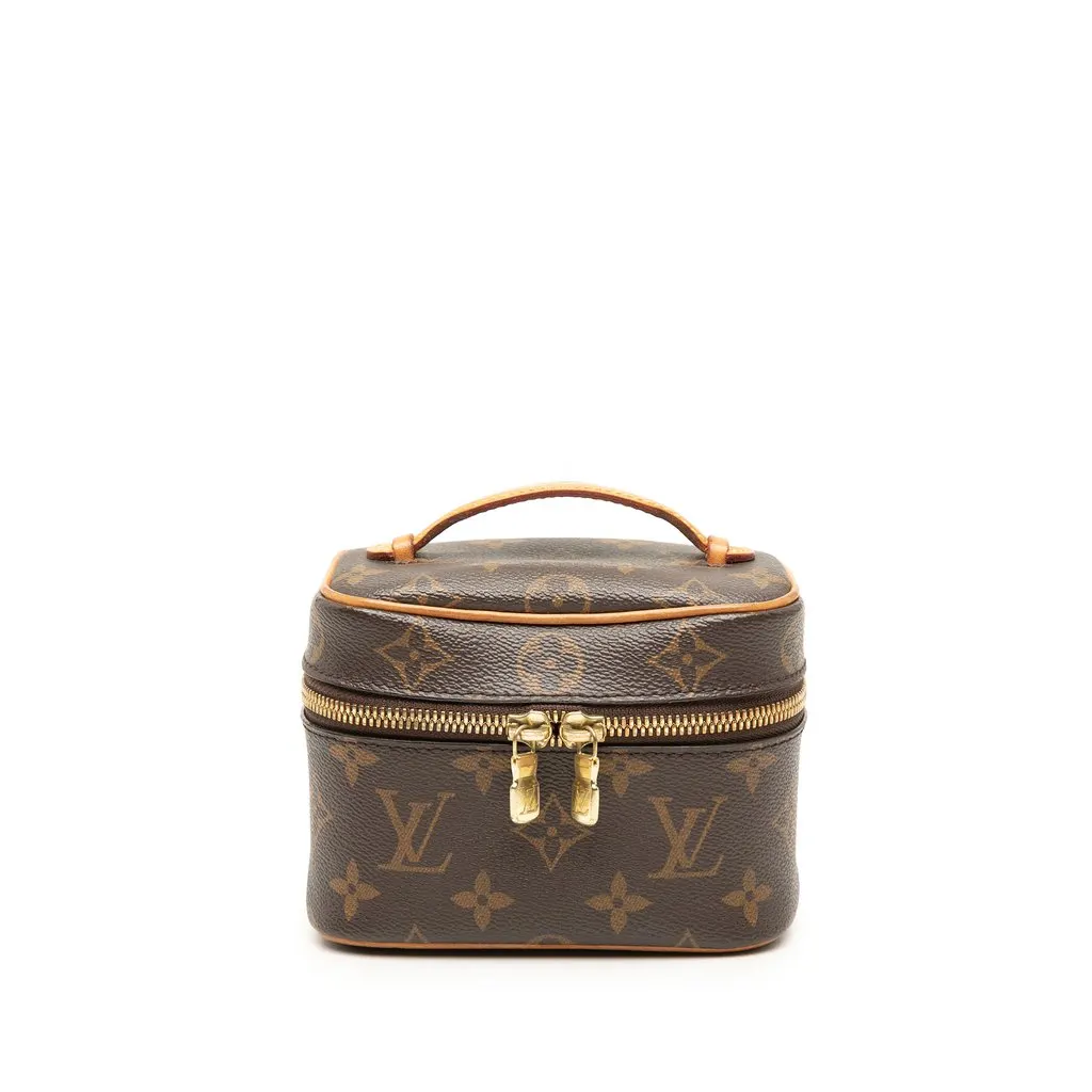 Louis Vuitton Monogram Nice Nano Vanity Case Brown Canvas Very good - Front View