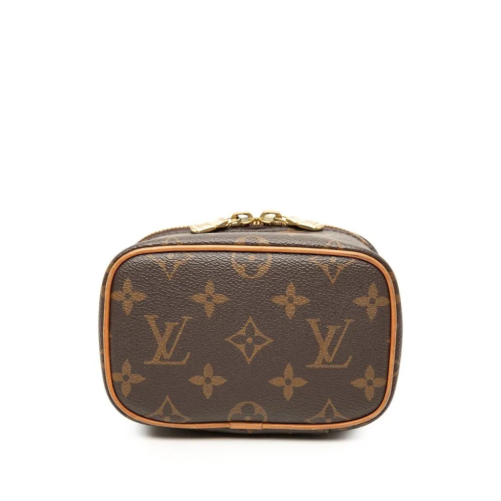 Louis Vuitton Monogram Nice Nano Vanity Case Brown Canvas Very good - Inside View