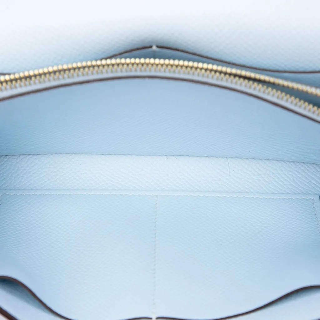 Hermès Epsom Kelly To Go Wallet Blue Leather Very good - Model View