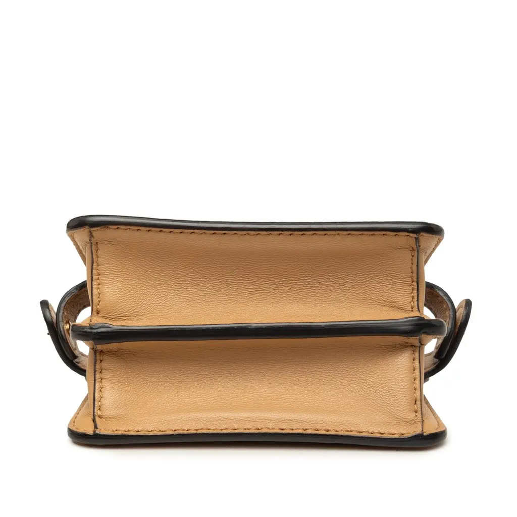Fendi Nano Calfskin Peekaboo ISeeU Maxi Handle Satchel Brown Leather Very good - Inside View