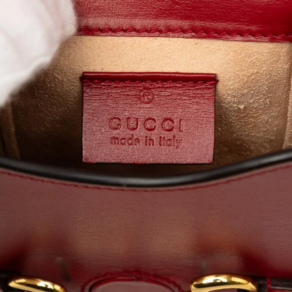 Gucci Mini Calfskin Horsebit 1955 Crossbody Red Leather Good - Box View