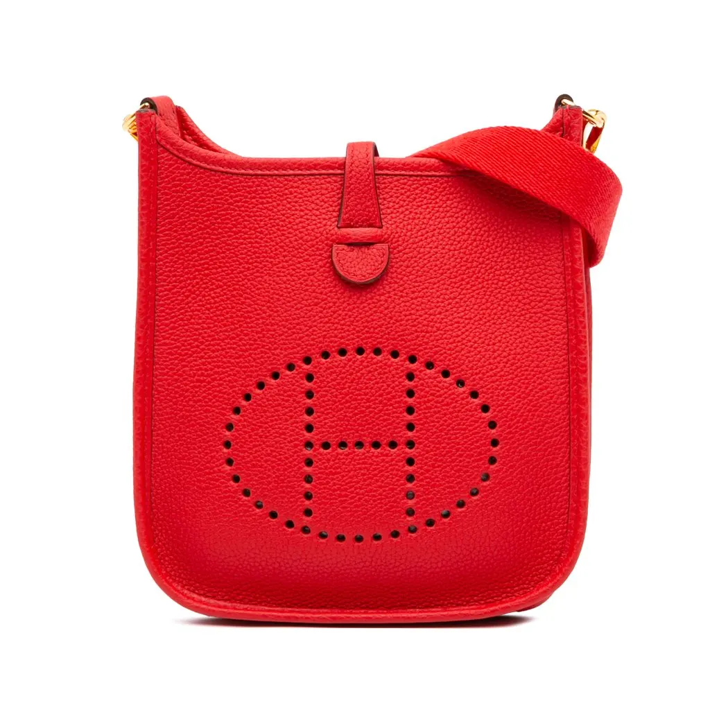 Hermès Clemence Evelyne I 16 Amazone Red Leather Very good - Front View