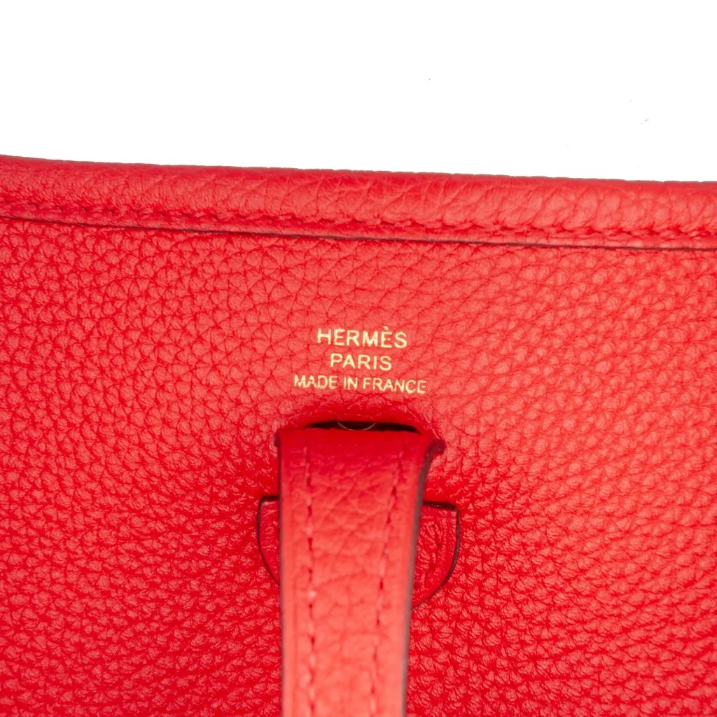 Hermès Clemence Evelyne I 16 Amazone Red Leather Very good - Box View