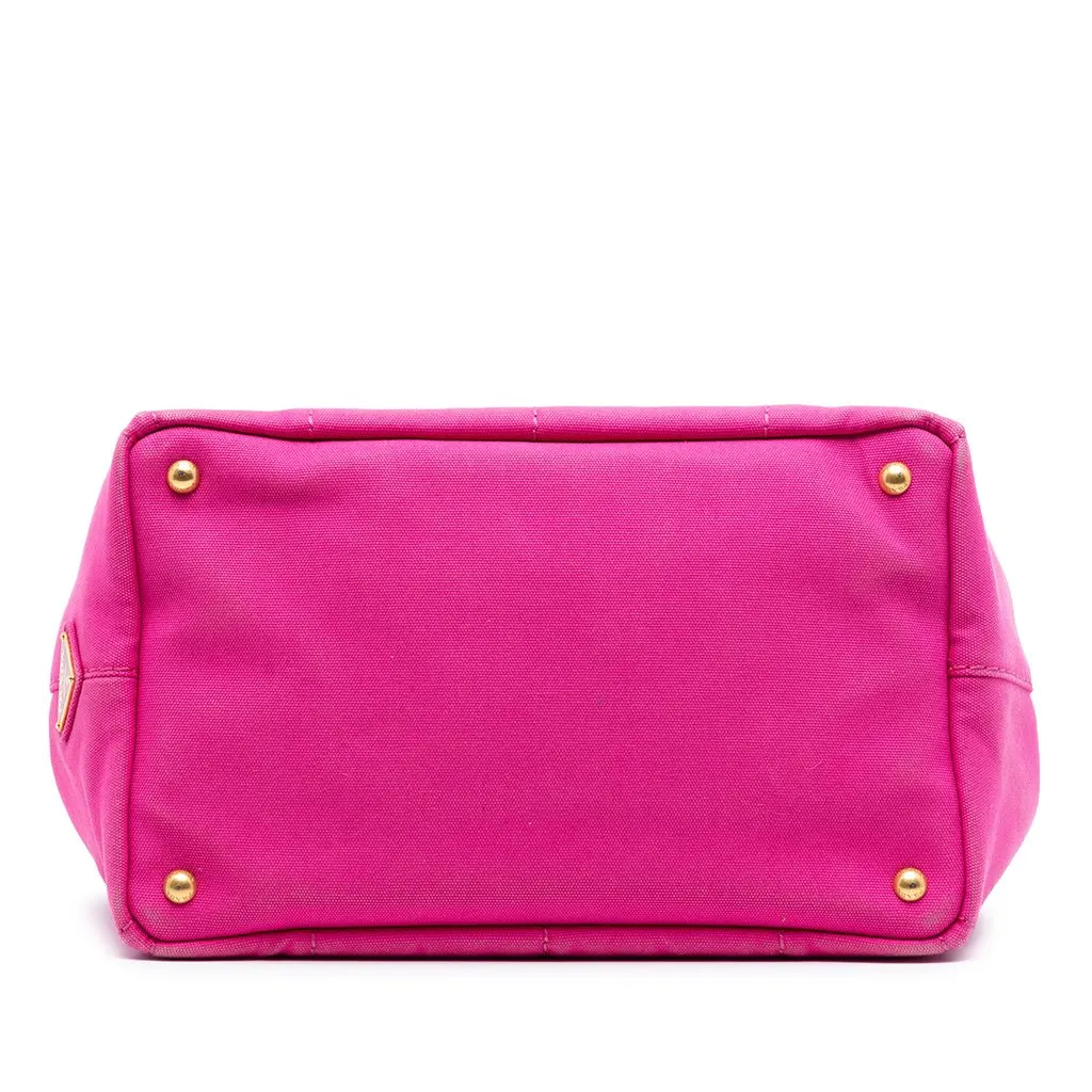 Prada Canvas Canapa Logo Satchel Pink Very good - Inside View