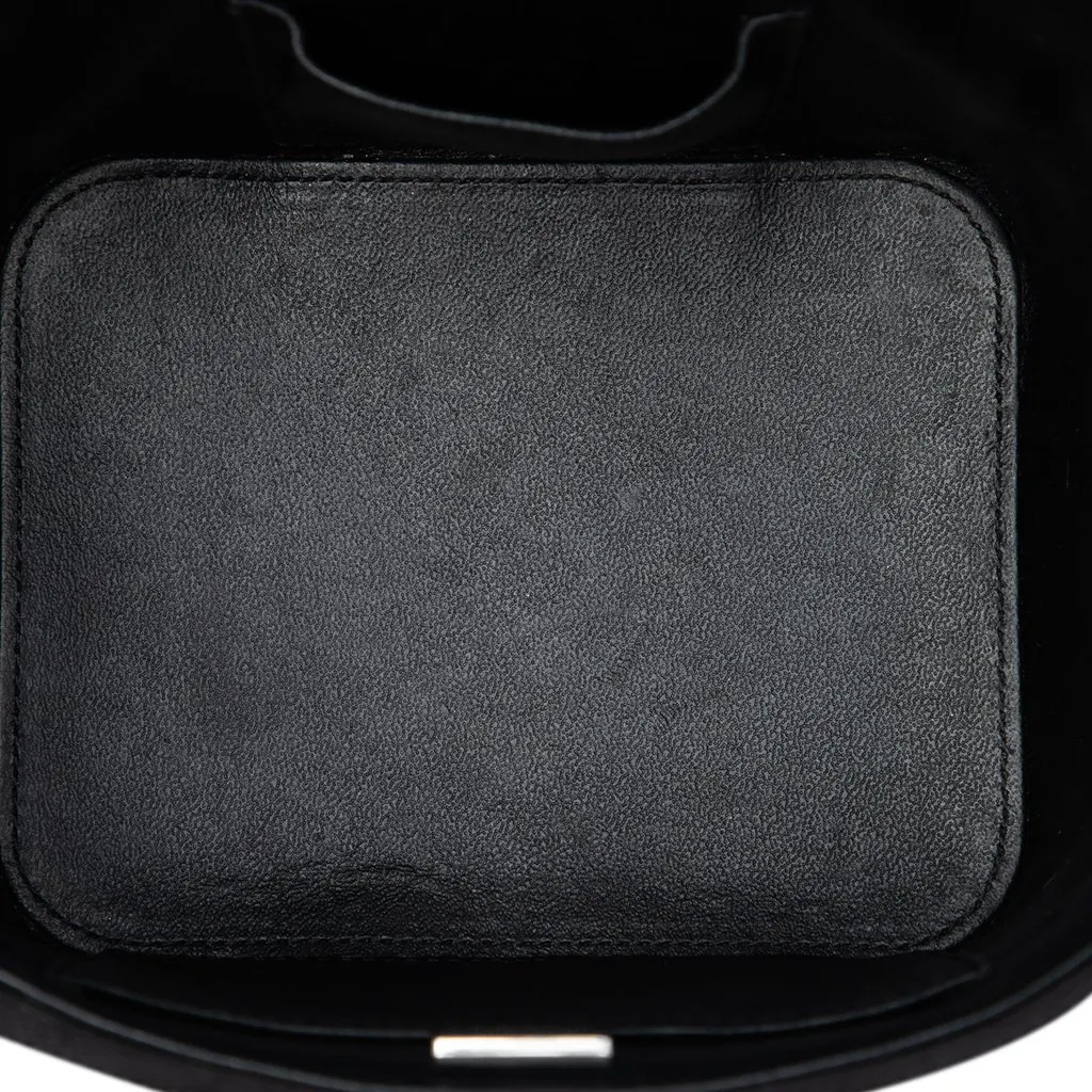 Chanel CC Quilted Caviar Top Handle Vanity with Chain Black Leather Very good - Model View