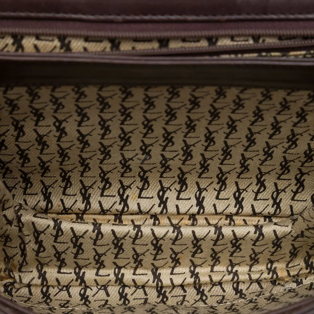 Saint Laurent Leather Crossbody Brown Leather Good - Model View