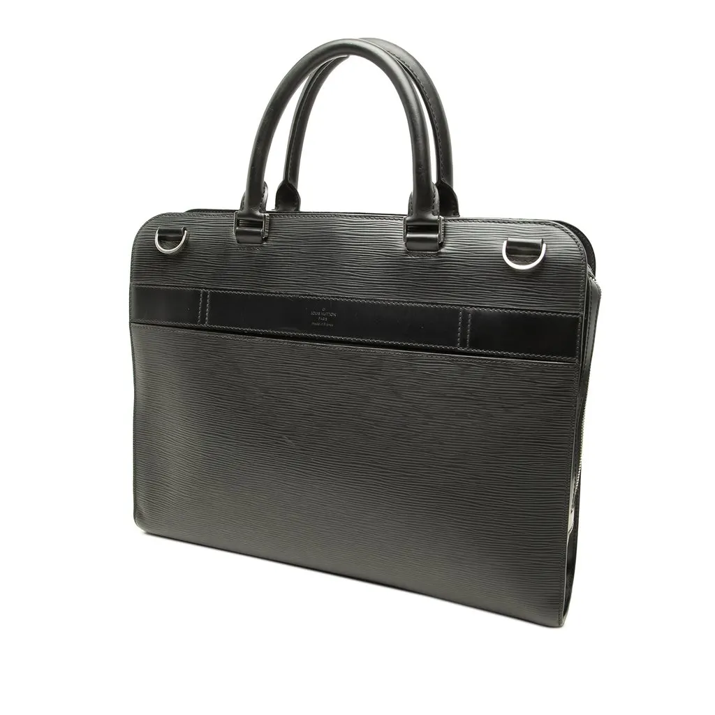 Louis Vuitton Epi Bassano GM Black Leather Good - Back View
