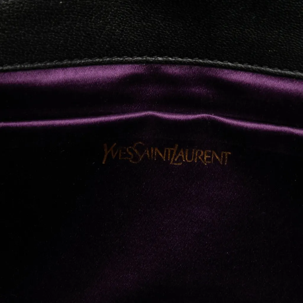 Saint Laurent Large Calfskin Monogram Belle De Jour Clutch Black Leather Very good - Box View