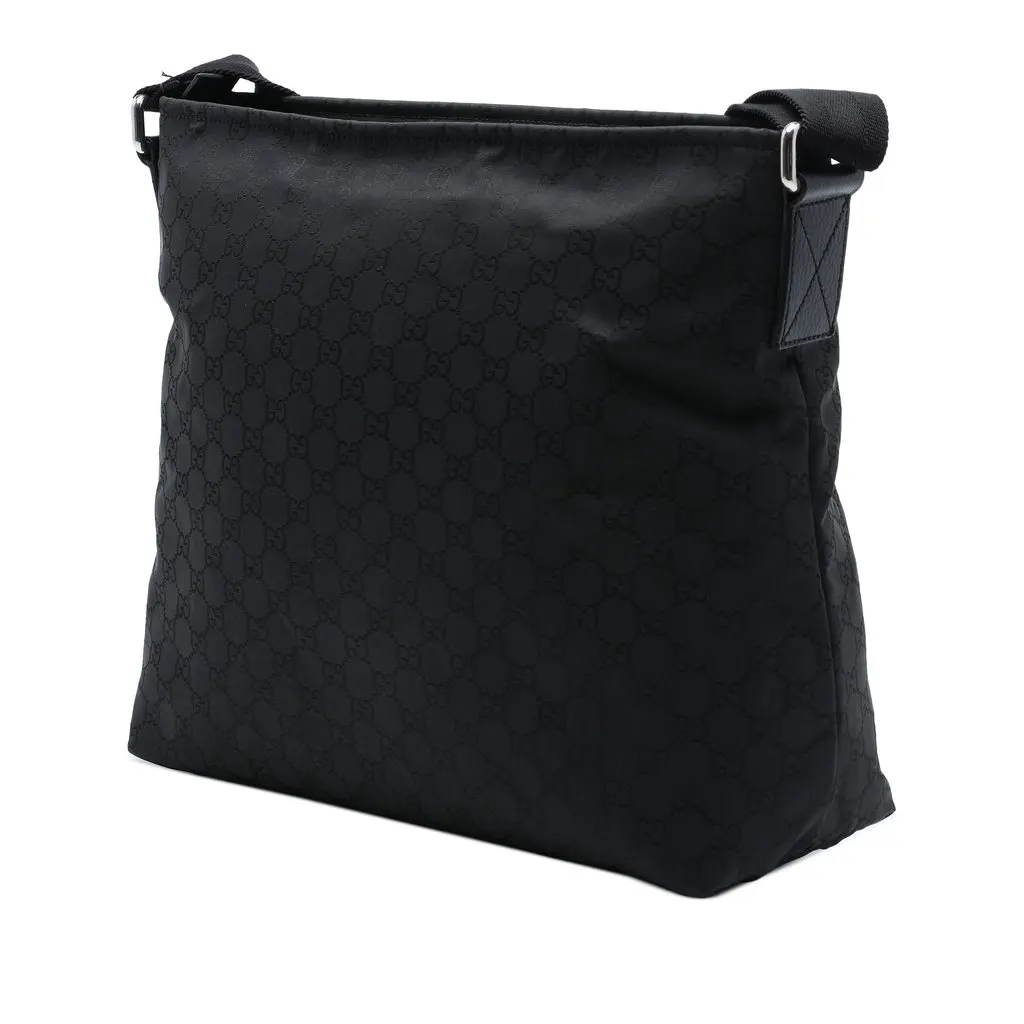 Gucci GG Nylon Crossbody Black Good - Back View