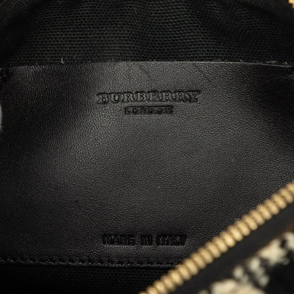 Burberry Nova Check Wool Shoulder Bag Black Wool Good - Box View