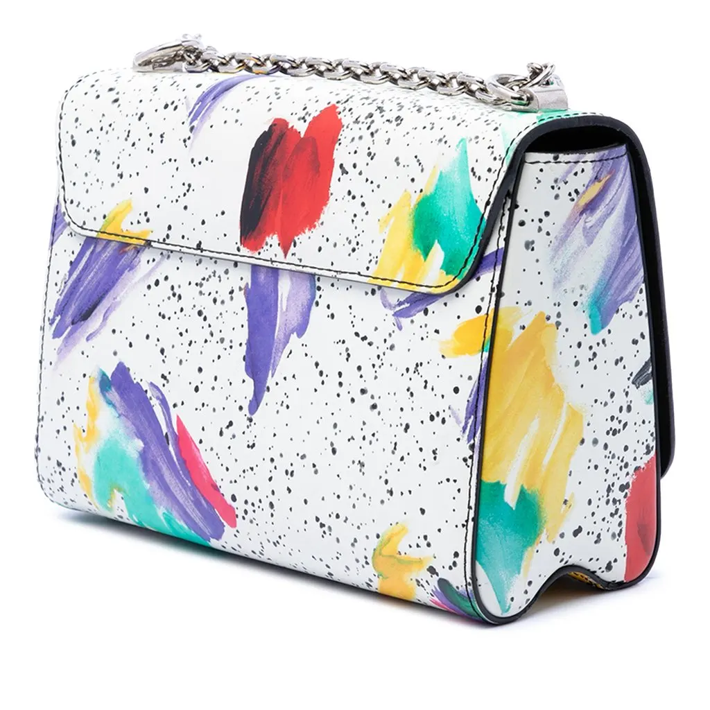 Louis Vuitton Leather Splash Print Twist MM White Leather Very good - Back View