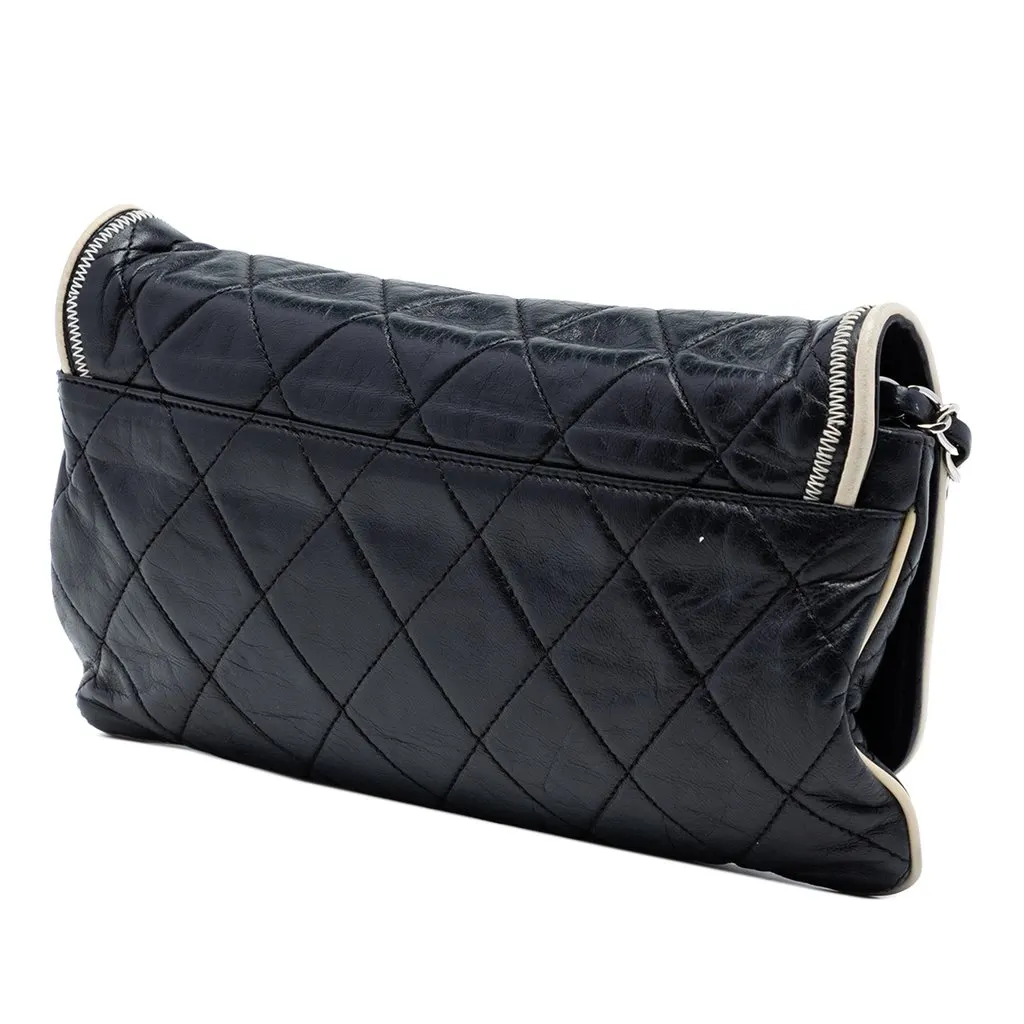 Chanel Quilted Lambskin Reissue East West Flap Black Leather Very good - Back View