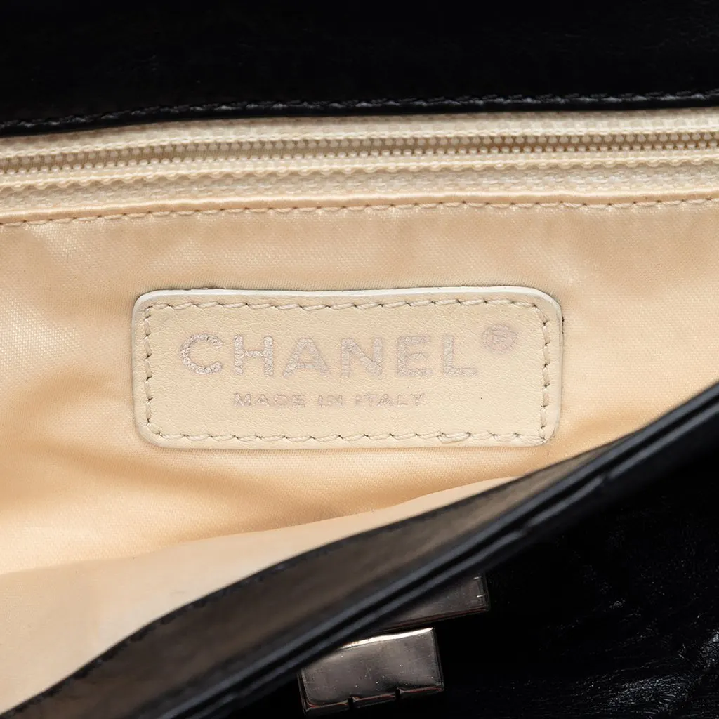 Chanel Quilted Lambskin Reissue East West Flap Black Leather Very good - Box View
