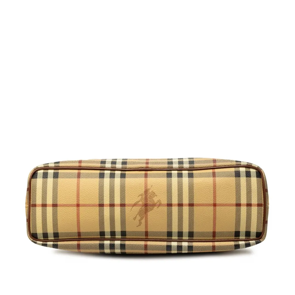 Burberry Haymarket Check Coated Canvas Tote Beige Canvas Very good - Inside View