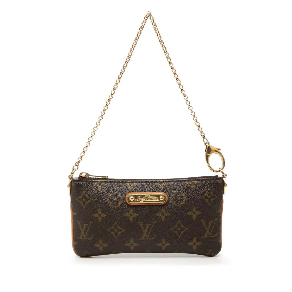 Louis Vuitton Monogram Pochette Milla MM Brown Very good - Front View