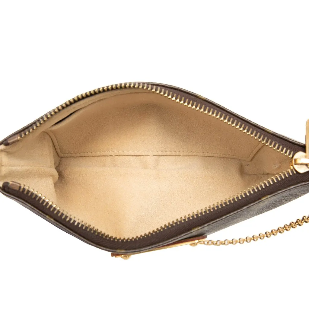 Louis Vuitton Monogram Pochette Milla MM Brown Very good - Model View