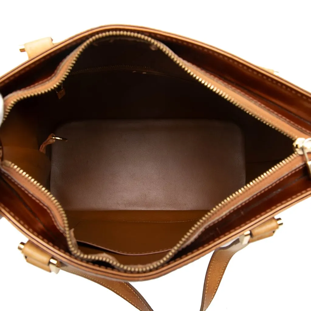 Louis Vuitton Monogram Vernis Houston Brown Leather Good - Model View