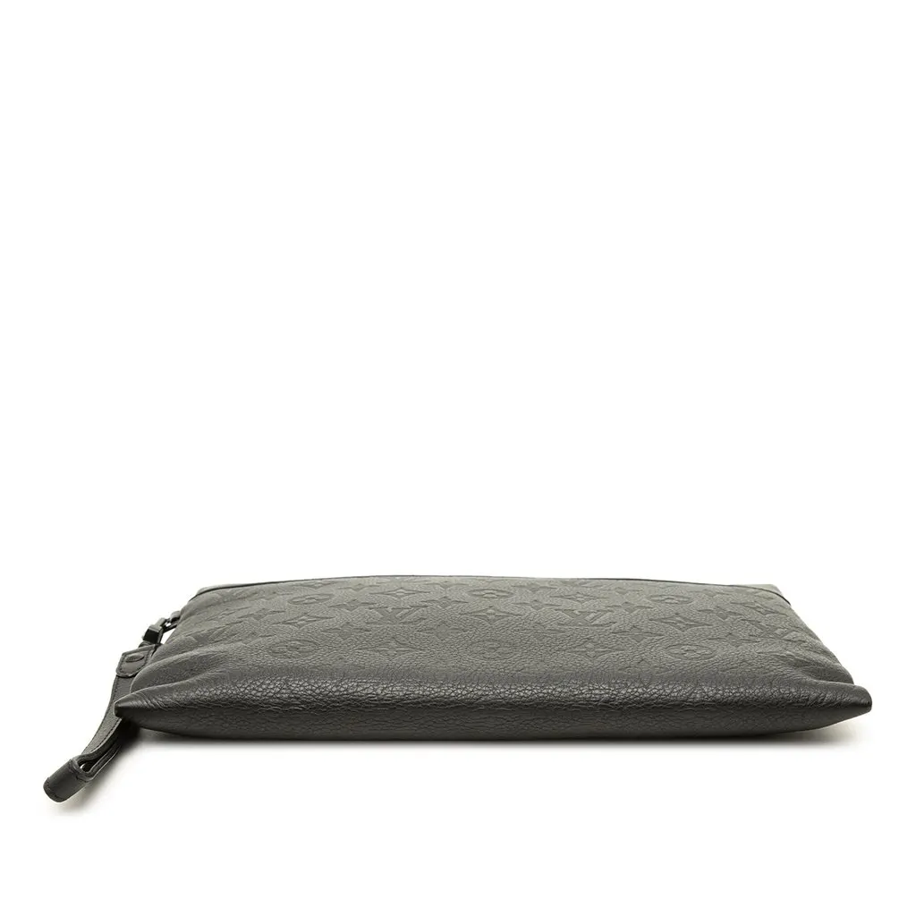 Louis Vuitton Monogram Shadow Pochette To Go Black Leather Very good - Inside View