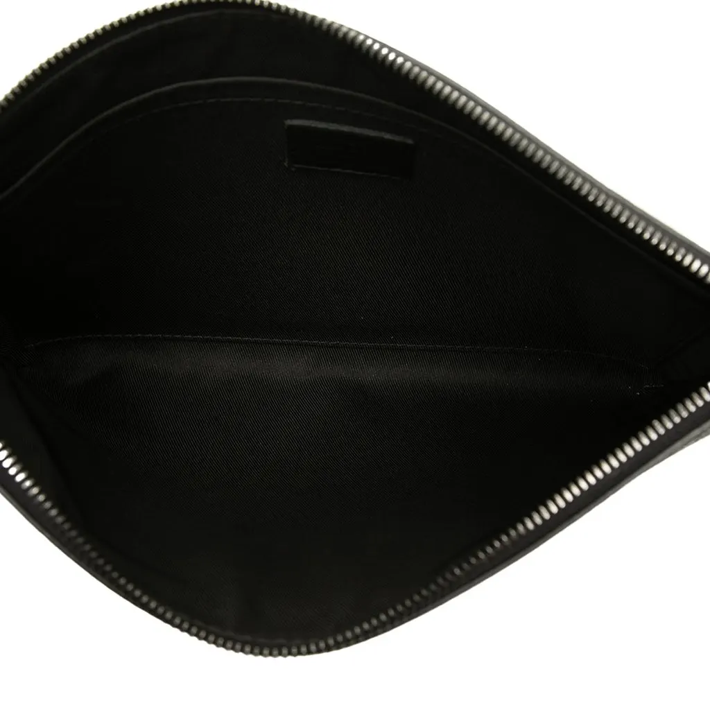 Louis Vuitton Monogram Shadow Pochette To Go Black Leather Very good - Model View