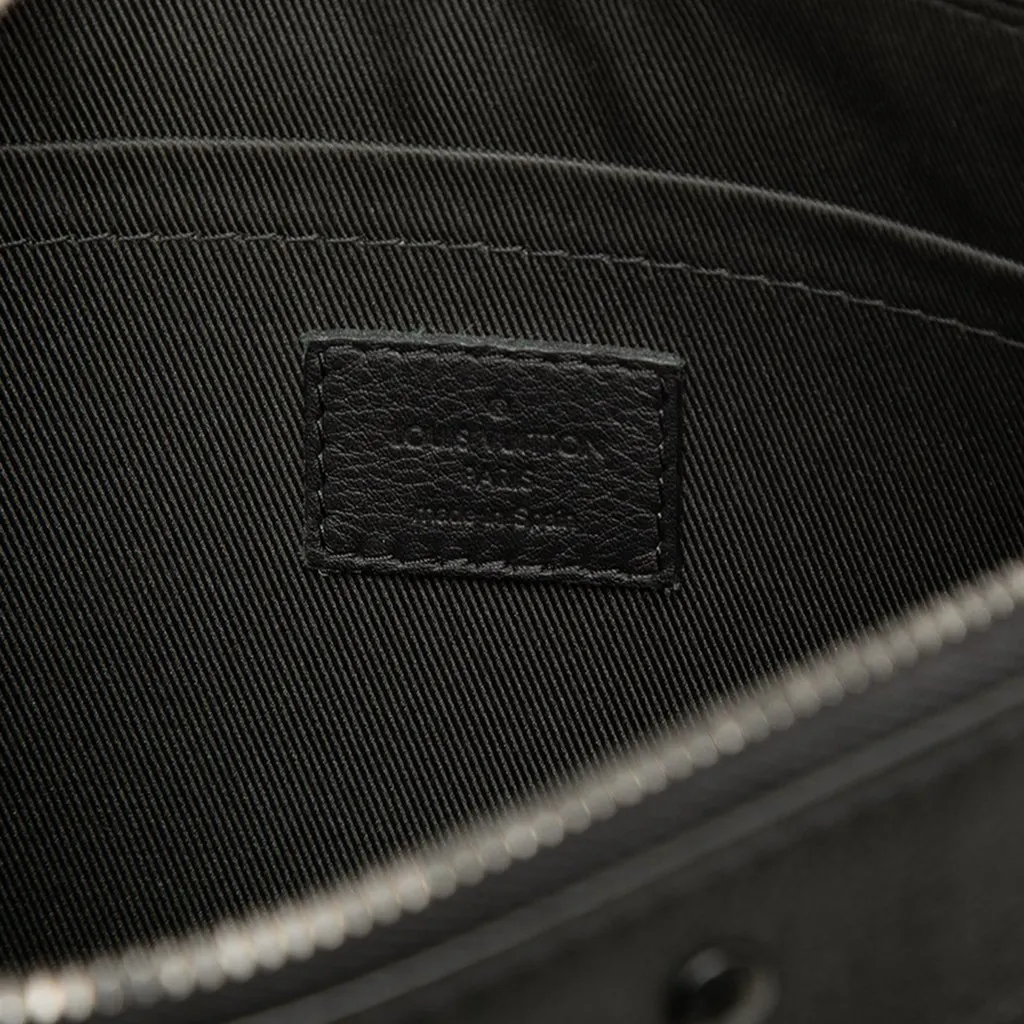 Louis Vuitton Monogram Shadow Pochette To Go Black Leather Very good - Box View