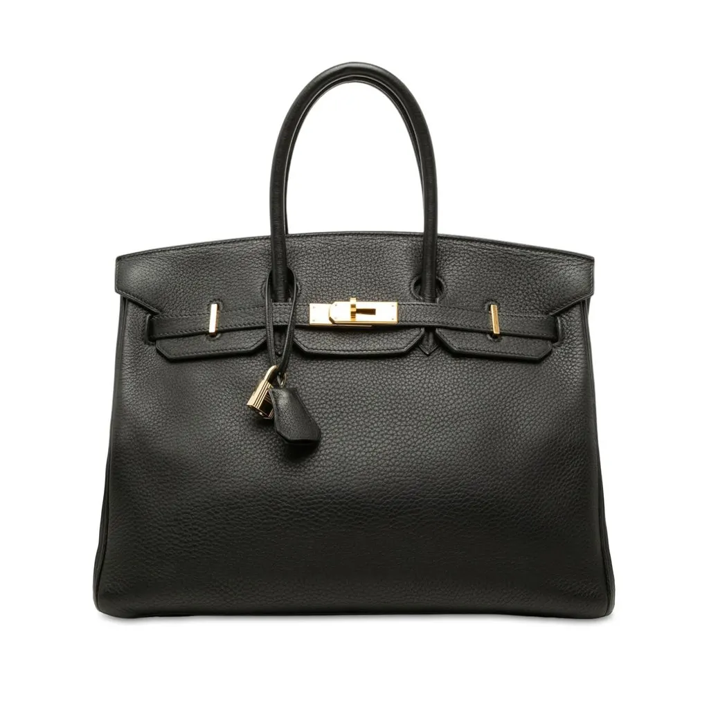 Hermès Togo Birkin Retourne 35 Black Leather Good - Front View