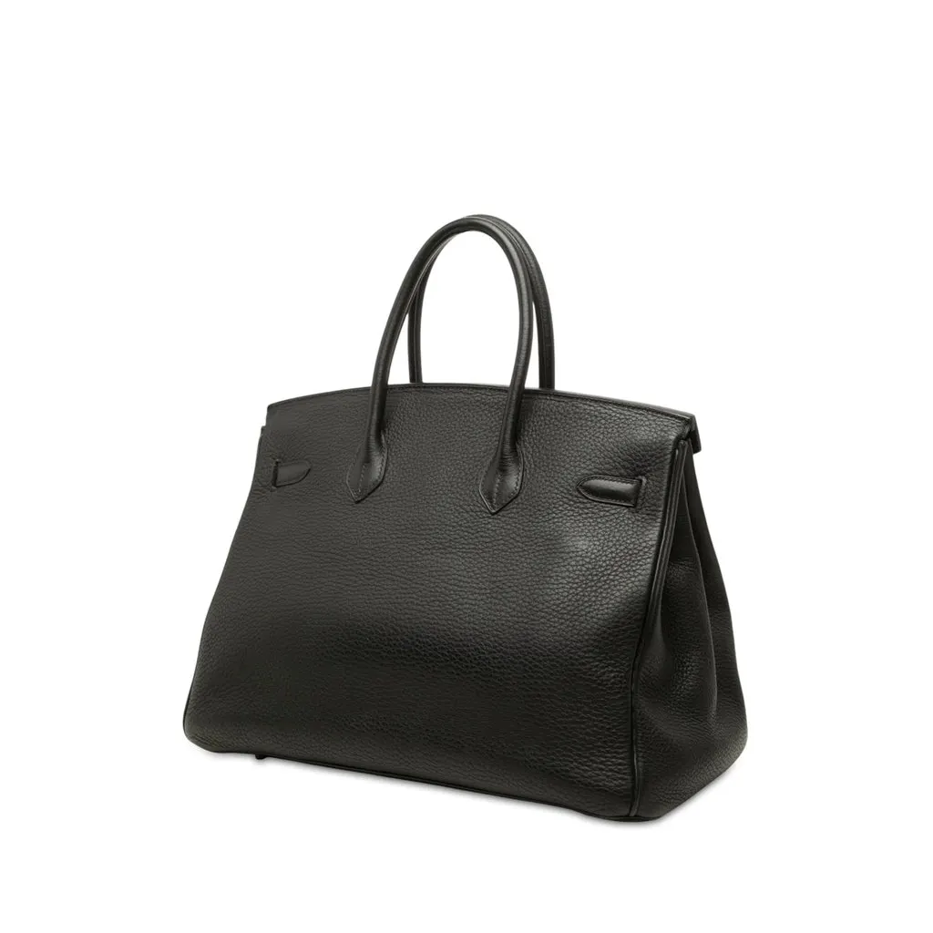 Hermès Togo Birkin Retourne 35 Black Leather Good - Back View