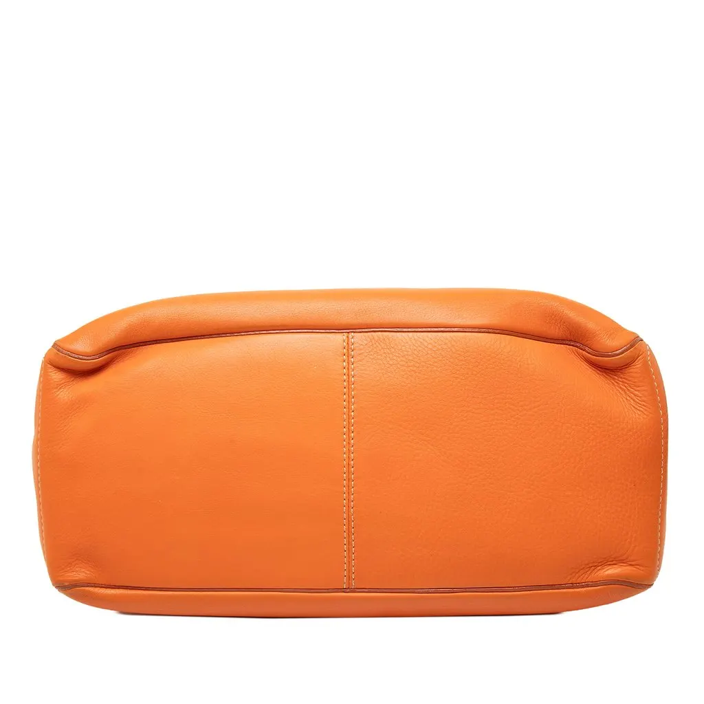 Celine Leather Boogie Handbag Orange Leather Good - Inside View
