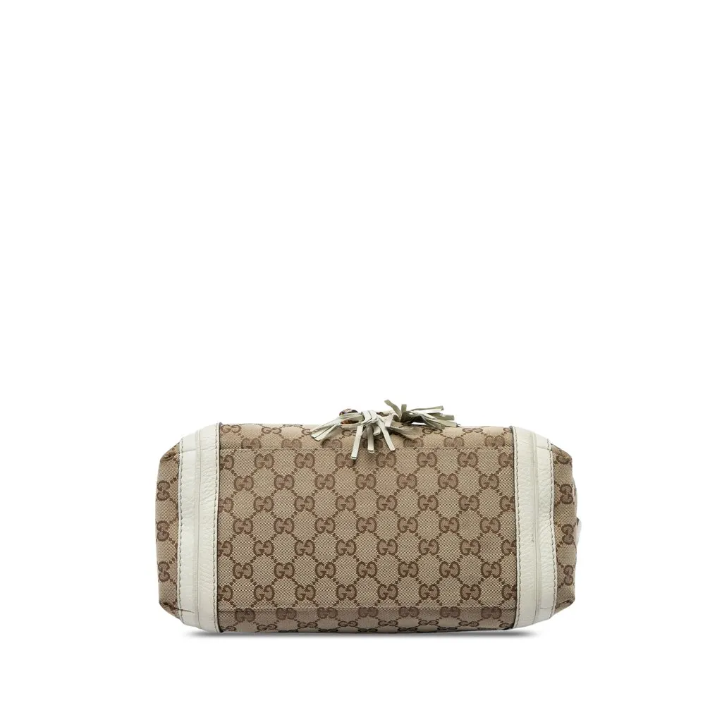 Gucci GG Canvas Bella Flap Satchel Beige Canvas Very good - Inside View