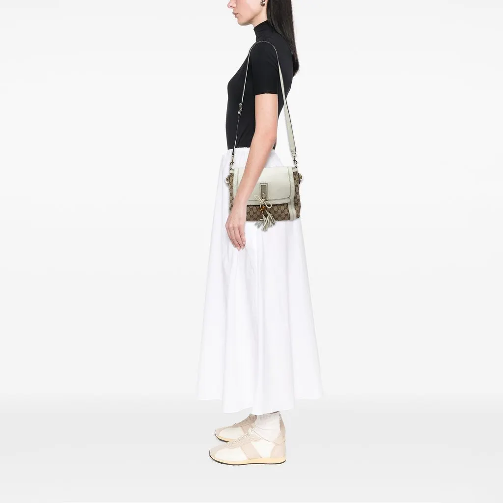 Gucci GG Canvas Bella Flap Satchel Beige Canvas Very good - Box View
