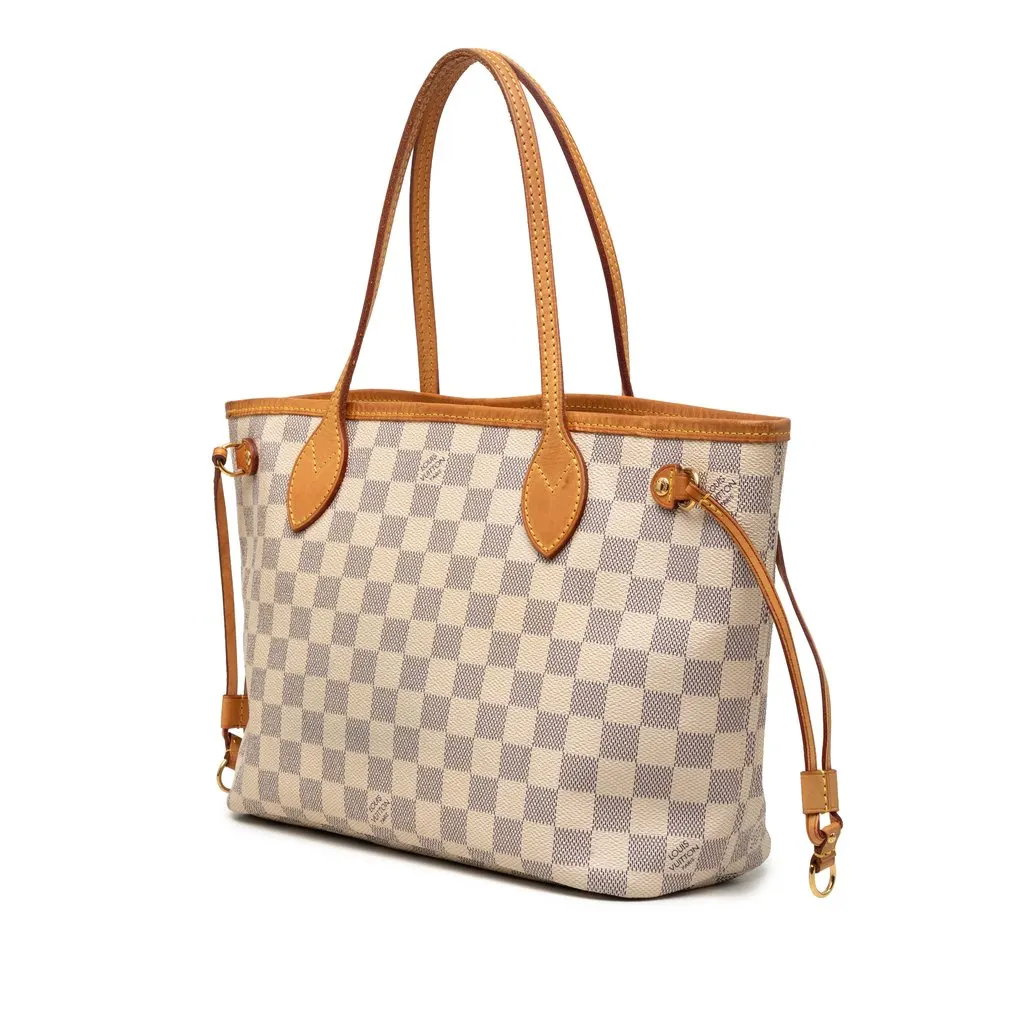 Louis Vuitton Damier Azur Neverfull PM White Very good - Back View