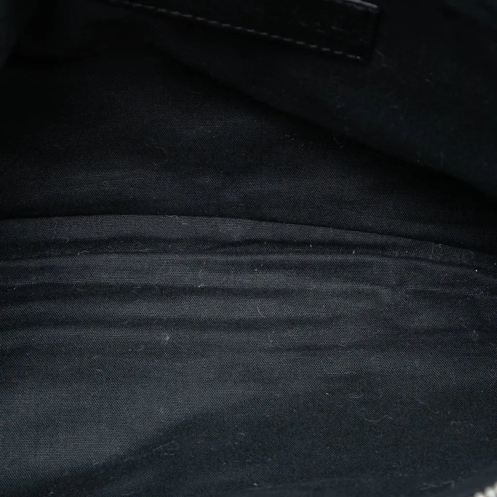Balenciaga Lambskin Motocross Classic Clip M Clutch Black Leather Very good - Model View