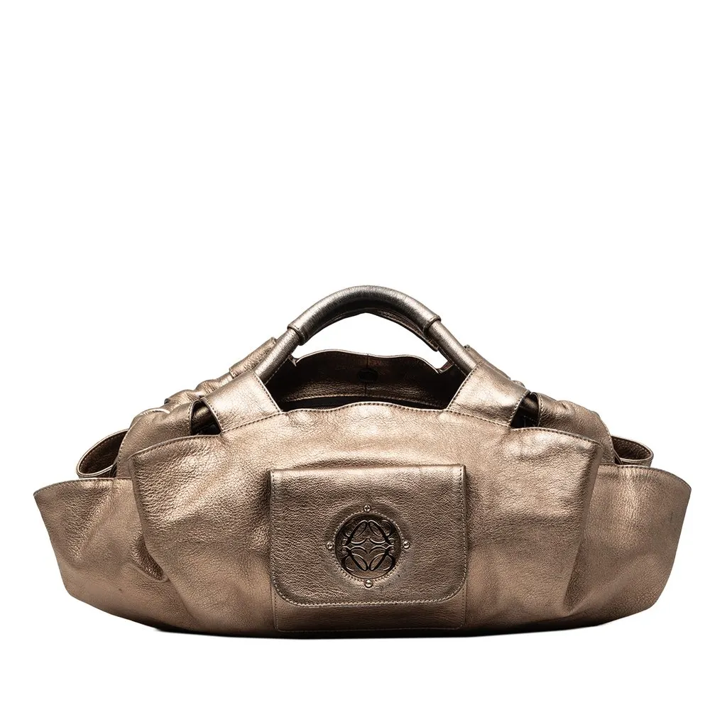 Loewe Metallic Nappa Anagram Aire Brown Leather Very good - Front View