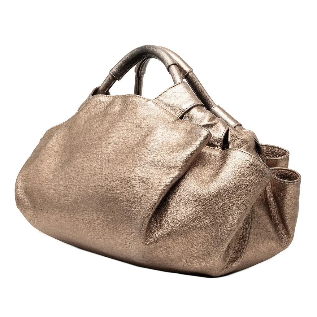 Loewe Metallic Nappa Anagram Aire Brown Leather Very good - Back View