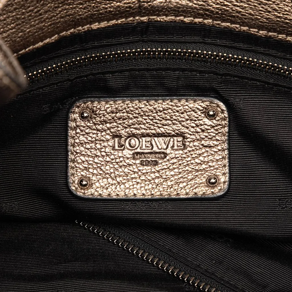 Loewe Metallic Nappa Anagram Aire Brown Leather Very good - Box View