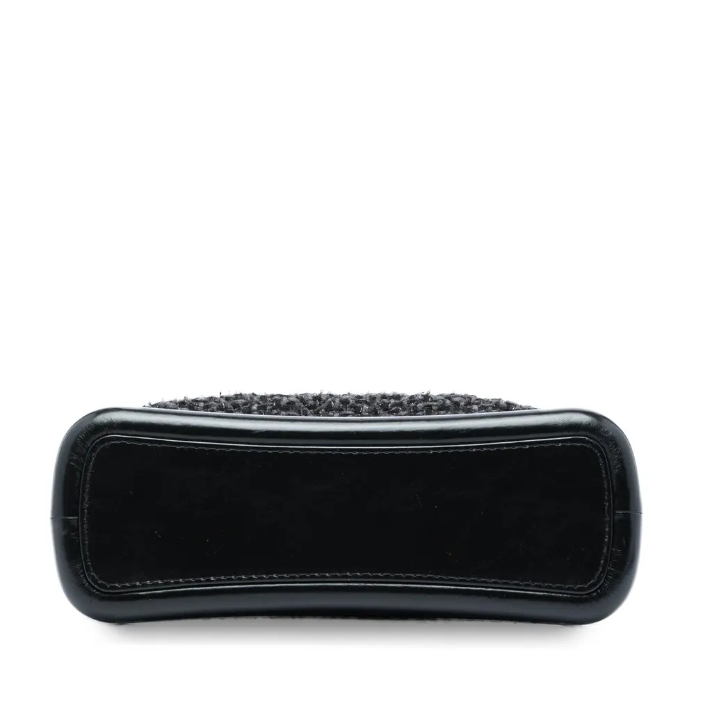 Chanel Medium Tweed and Calfskin Gabrielle Crossbody Black Tweed Very good - Inside View