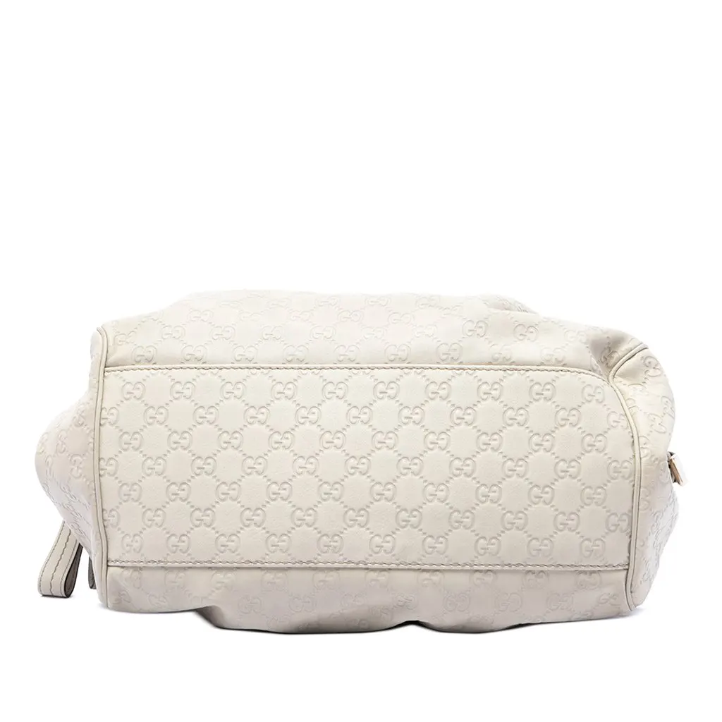 Gucci Guccissima Sukey Satchel White Leather Very good - Inside View