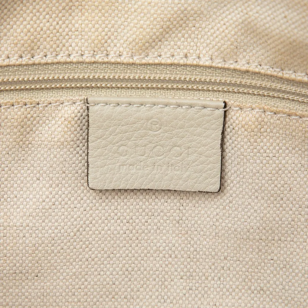 Gucci Guccissima Sukey Satchel White Leather Very good - Box View