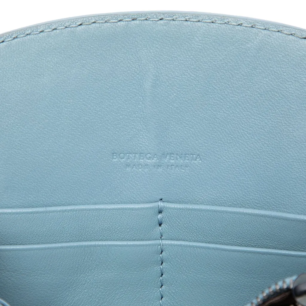 Bottega Veneta Nappa Intrecciato Chain Wallet Blue Leather Very good - Box View