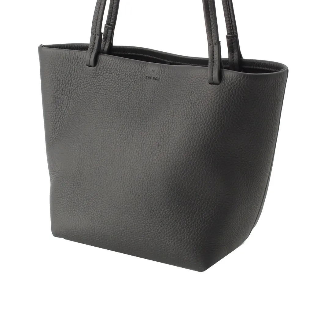 The Row Medium Grained Calfskin Park Tote Black Leather Very good - Inside View
