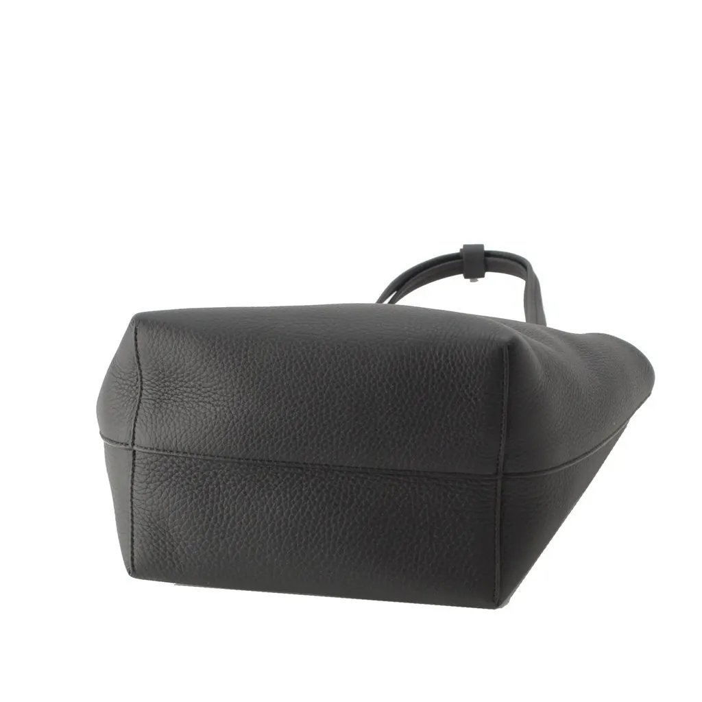 The Row Medium Grained Calfskin Park Tote Black Leather Very good - Model View