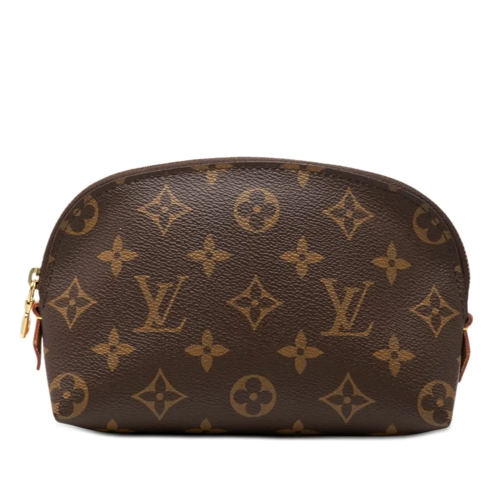 Louis Vuitton Monogram Cosmetic Pouch PM Brown Very good - Front View