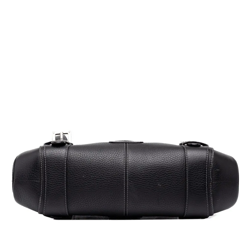Loewe Leather Senda Handbag Black Leather Good - Inside View